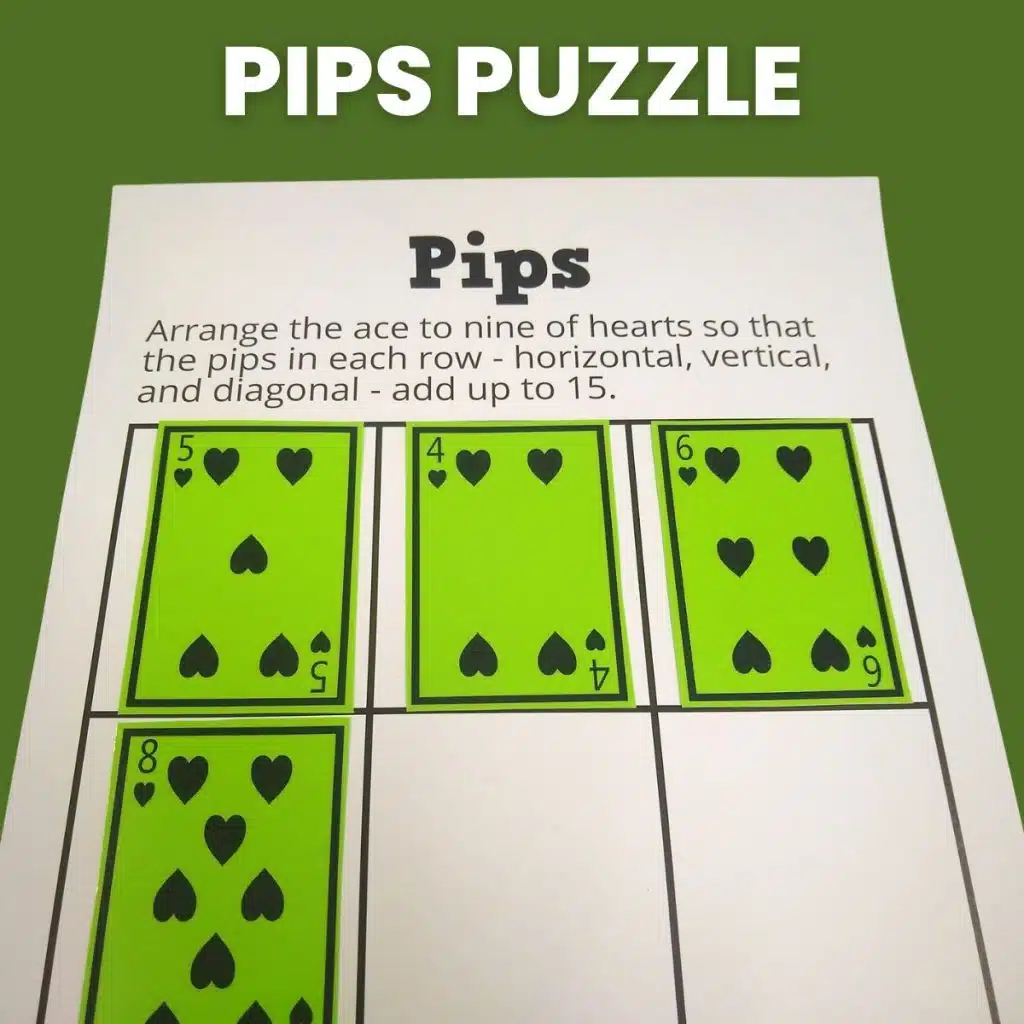 Pips Puzzle Math = Love