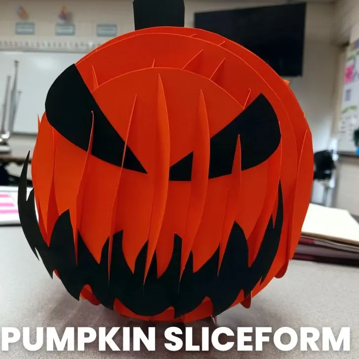 pumpkin jackolantern sliceform math art