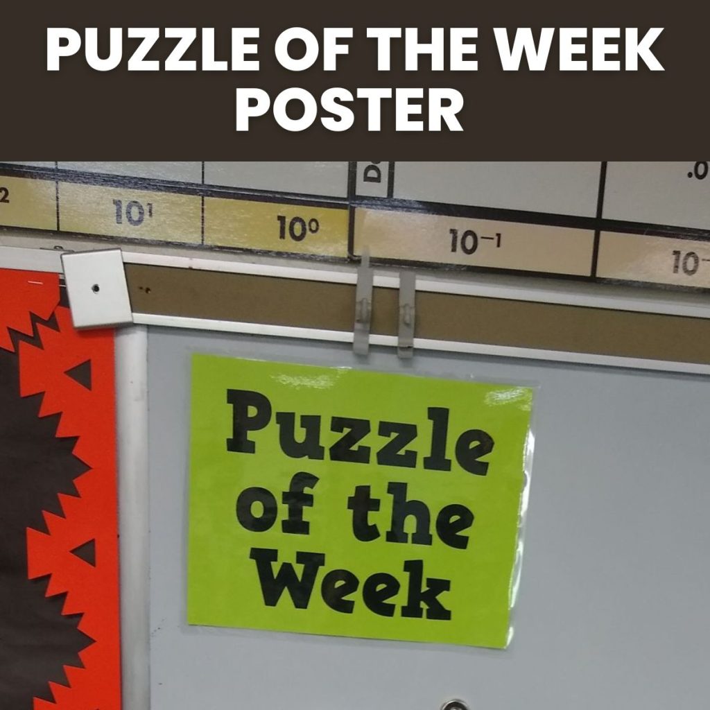 puzzle of the week poster 