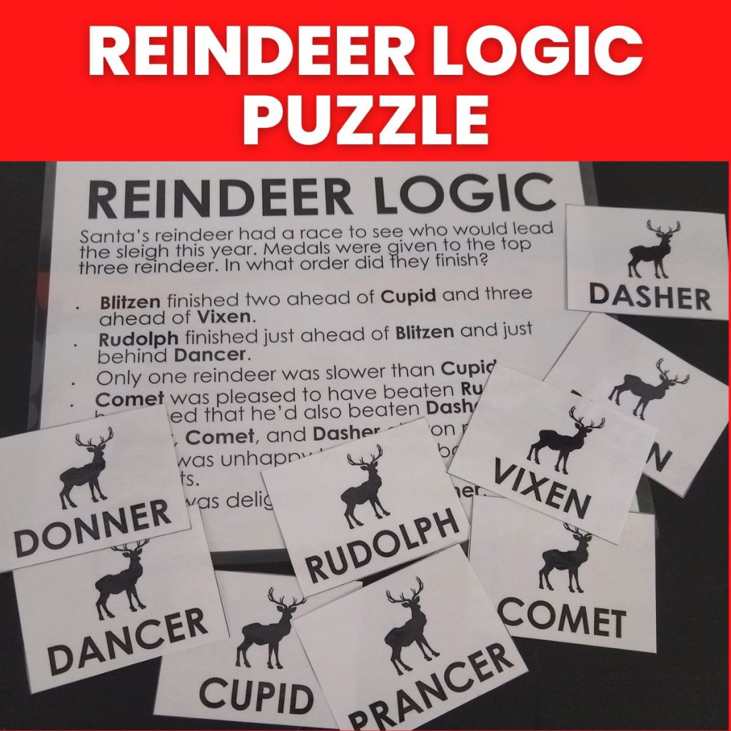 reindeer logic christmas puzzle 