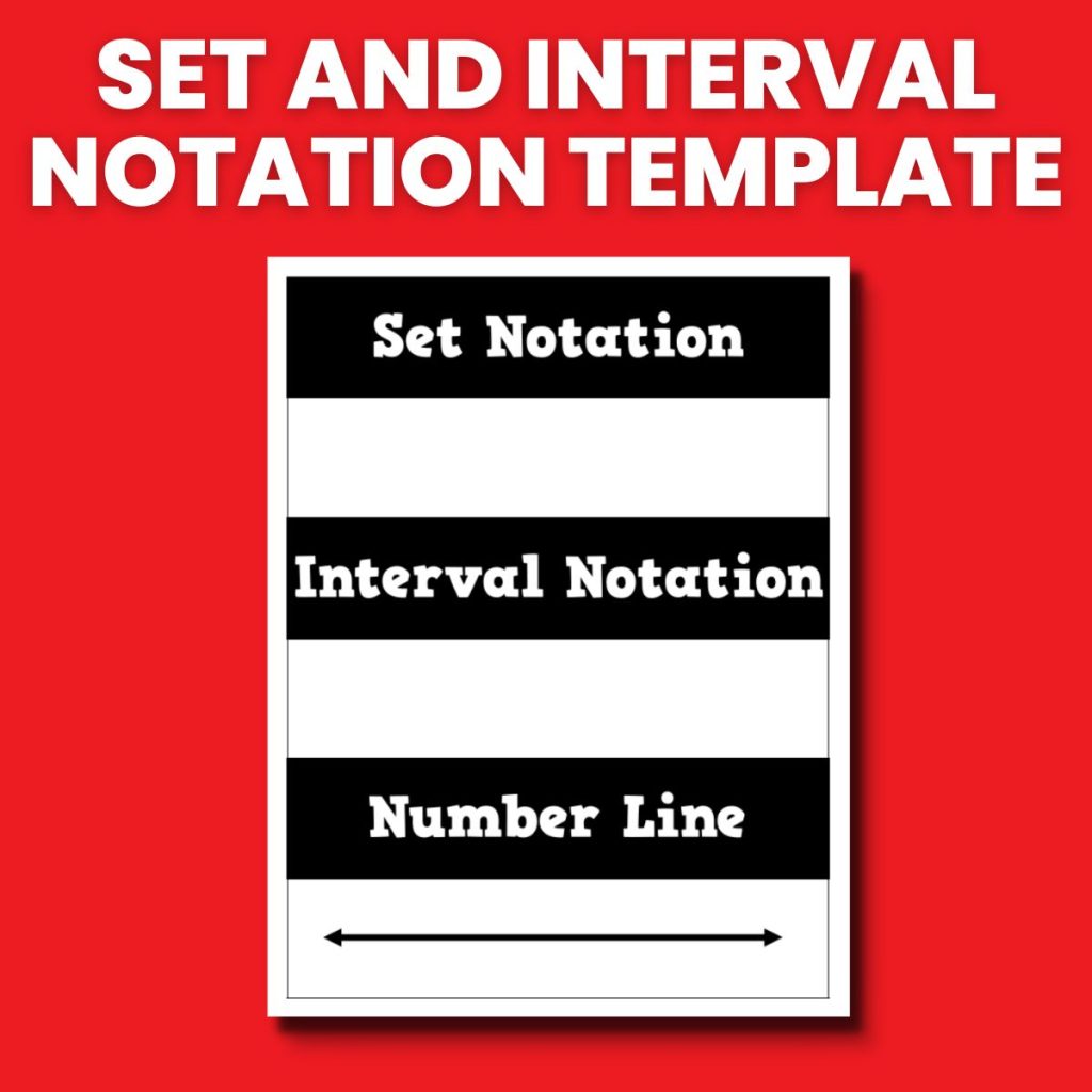 set notation and interval notation dry erase template 