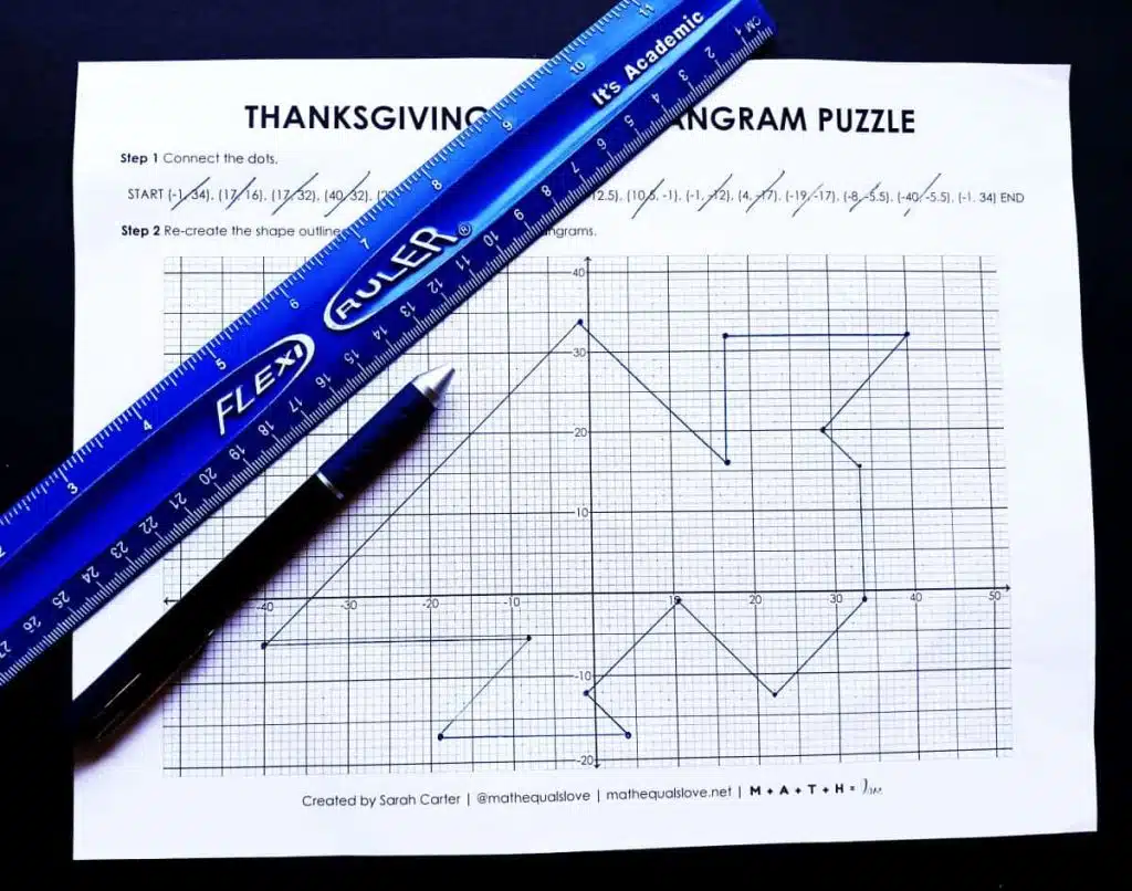 Thanksgiving Mystery Tangram Puzzle