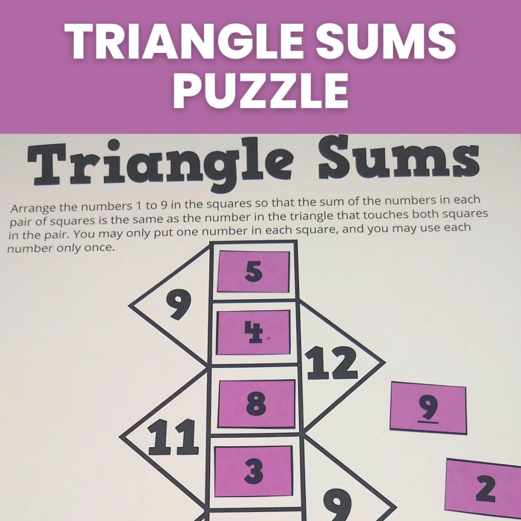 triangle sums puzzle 