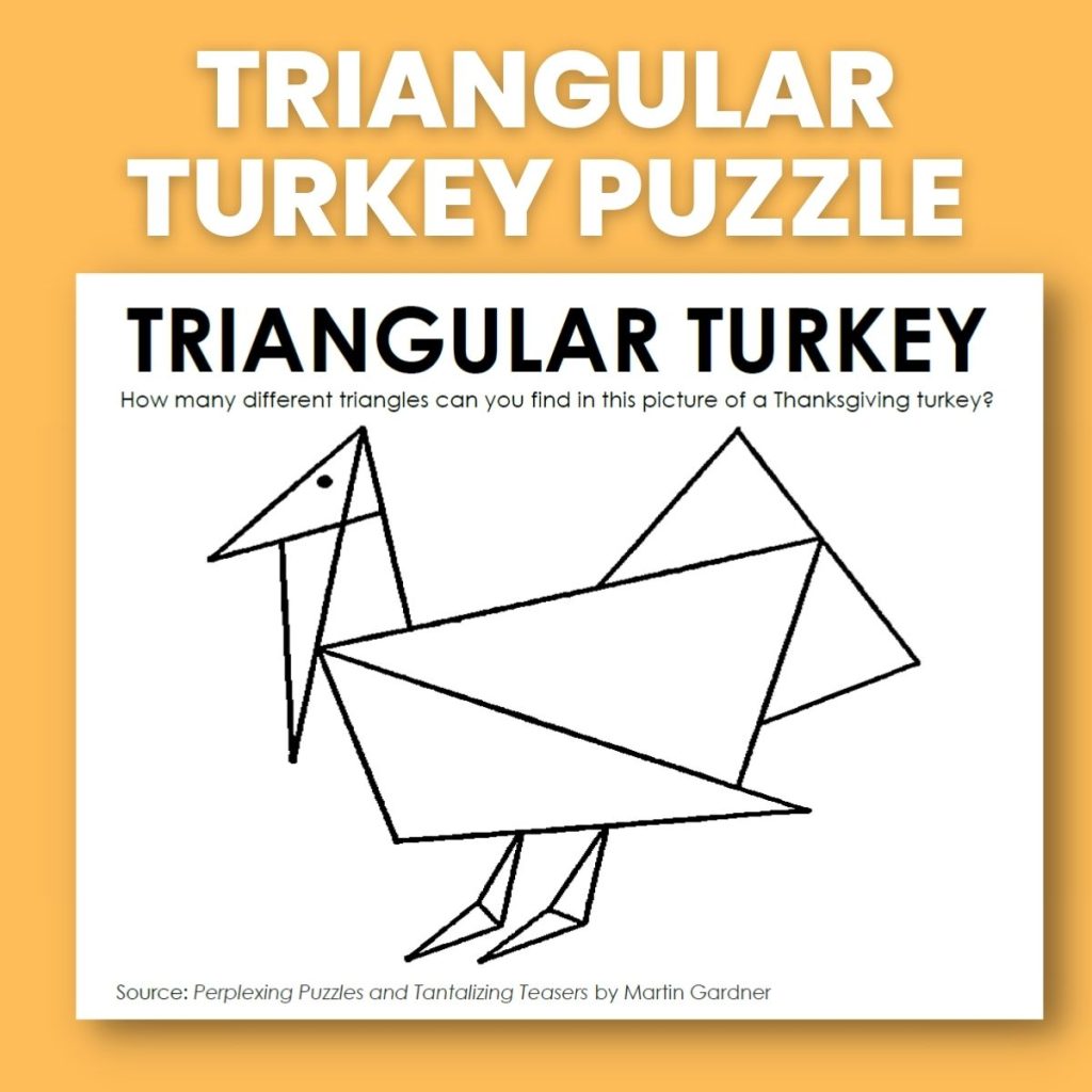 triangular turkey puzzle for thanksgiving