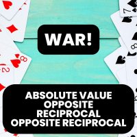 war card game to practice vocabulary of 