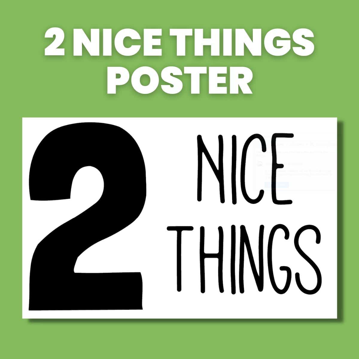 2 nice things poster