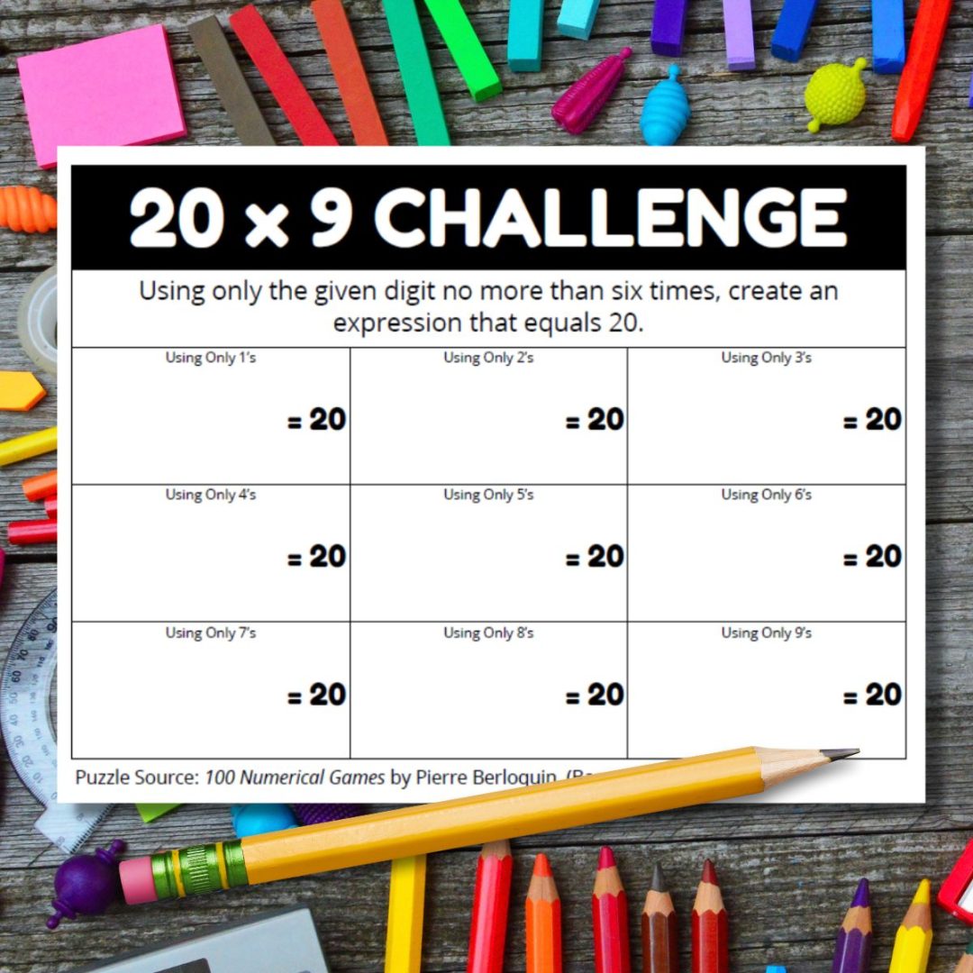 14 free printable math challenges to enjoy free pdf 