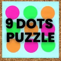 9 colored stickers in a 3 x 3 square with text 