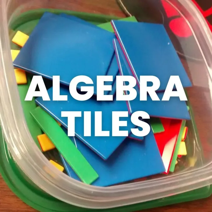 algebra tiles in square bowl from dollar tree 
