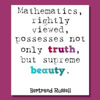 bertrand russell math quote poster: 
