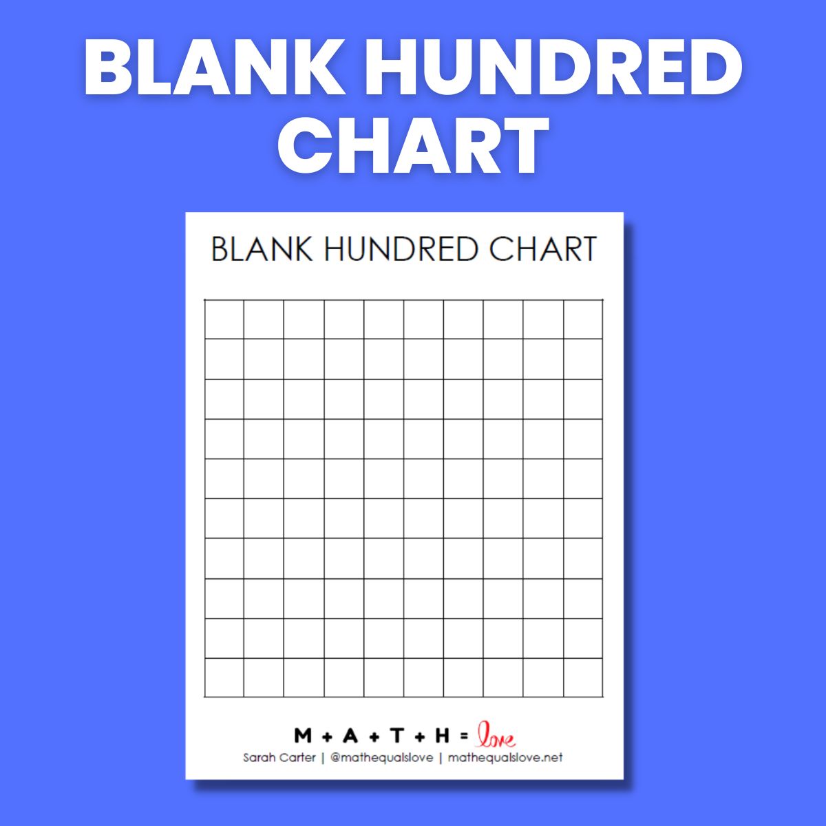 100 chart template