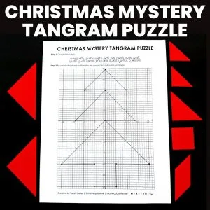 christmas mystery tangram coordinate plane activity