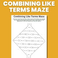 combining like terms maze