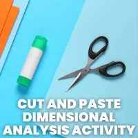 cut and paste dimensional analysis activity