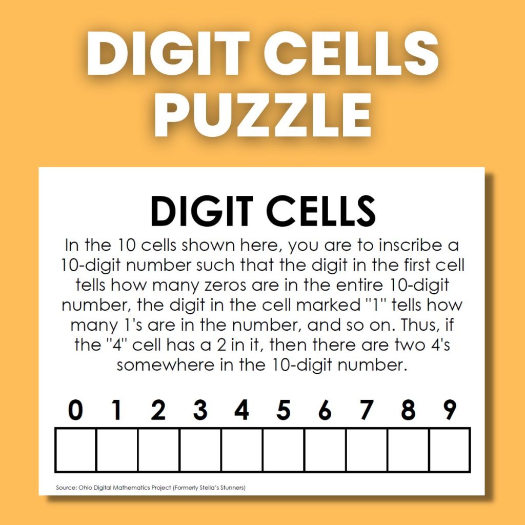 digit cells puzzle