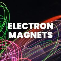colorful electron paths with text 