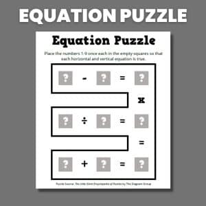 Equation Puzzle | Math = Love