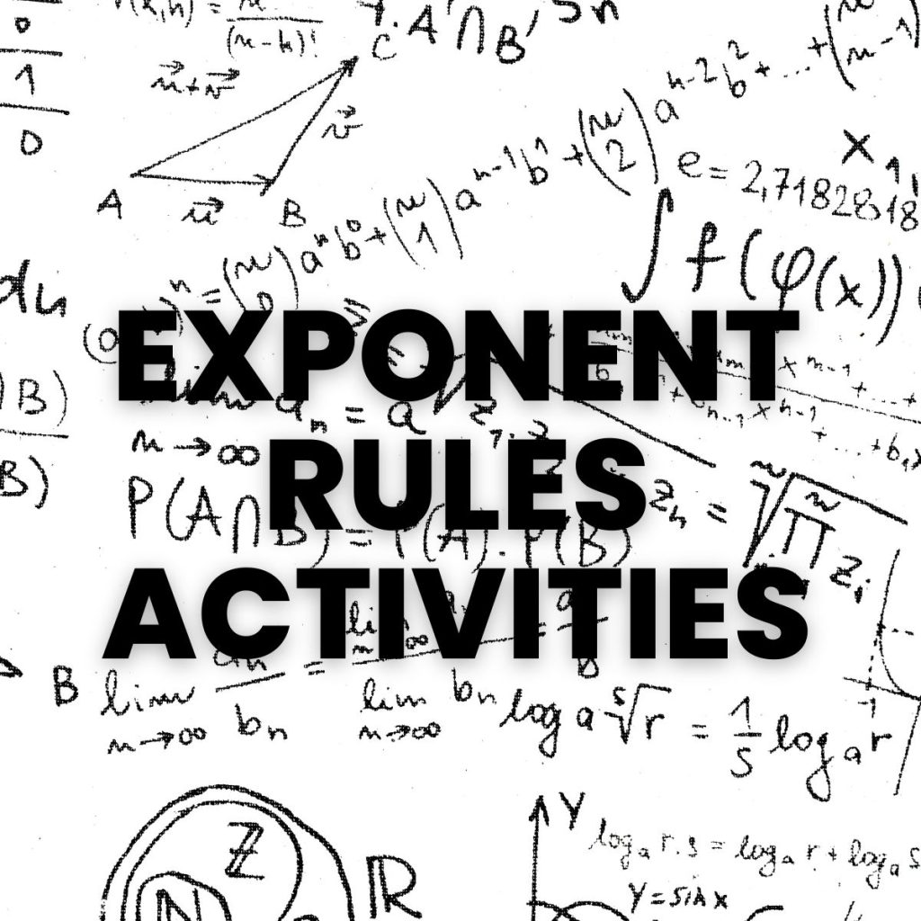 exponent rules activities 