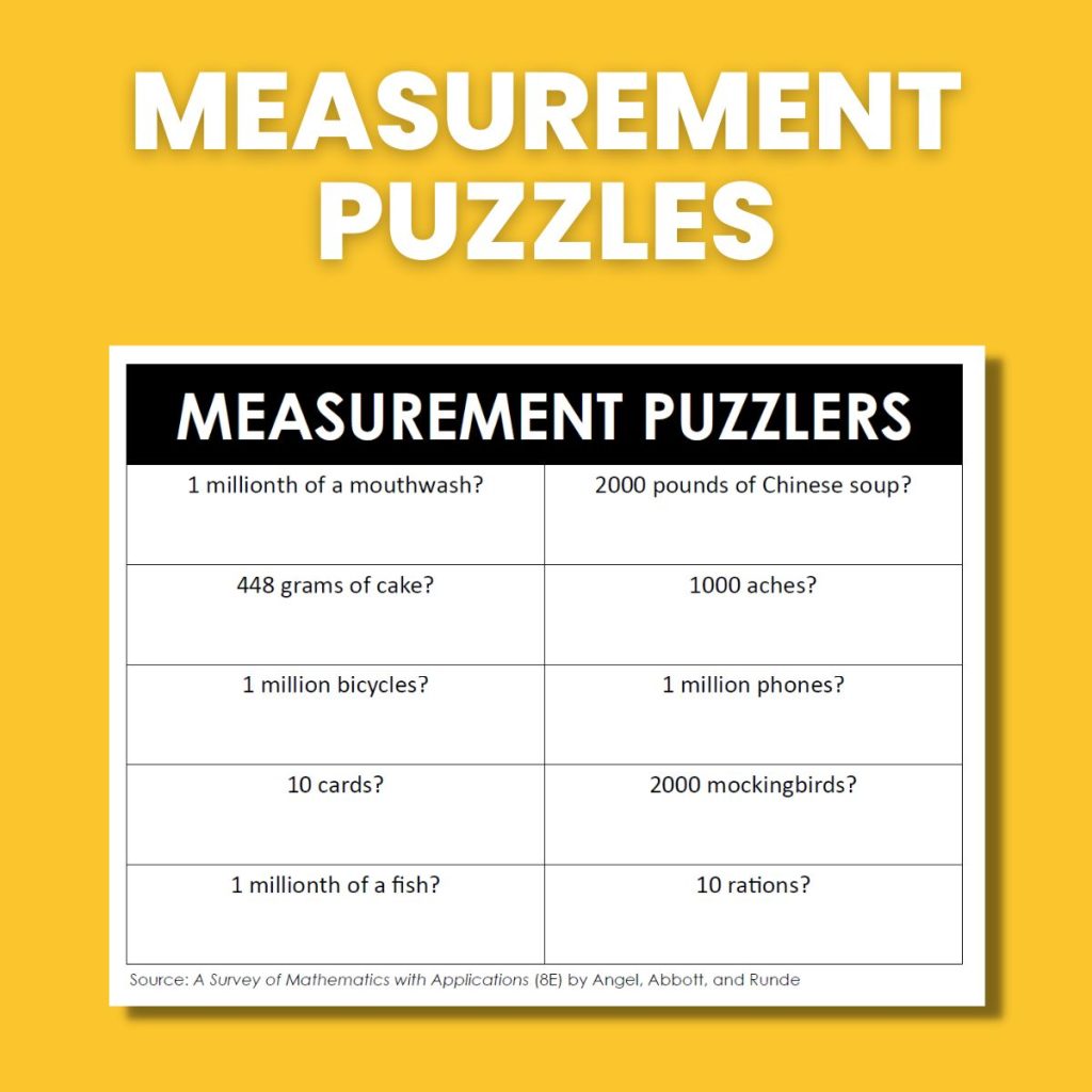 measurement puzzles