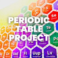 close-up of non-traditional periodic table with text 