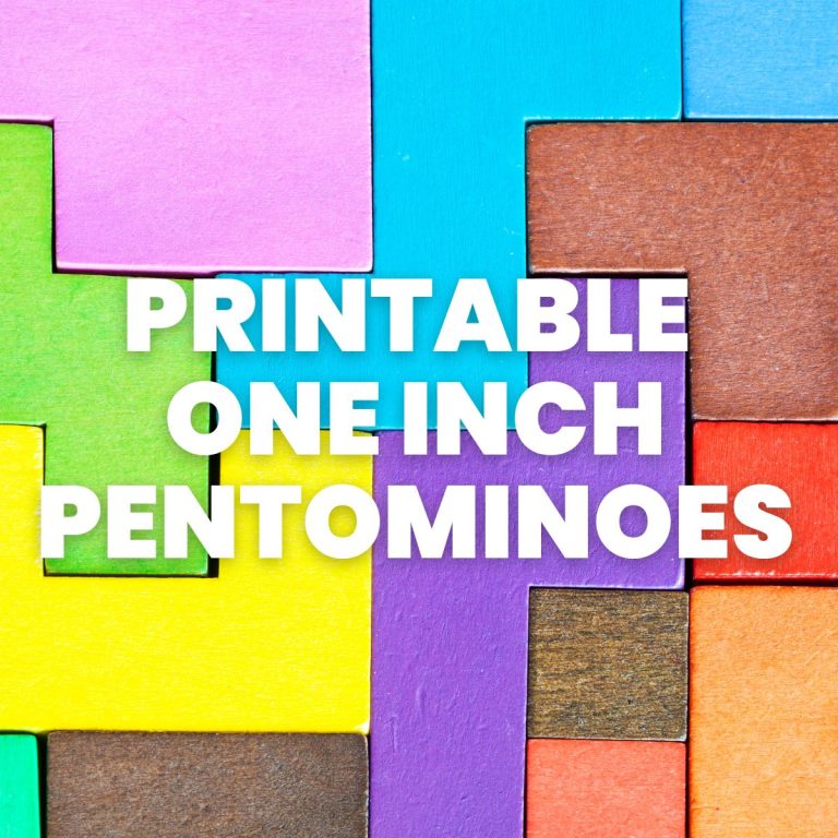 printable one inch pentominoes