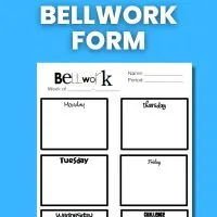 printable weekly bellwork form