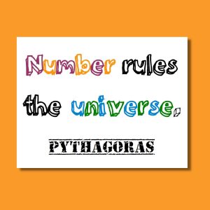 number rules the universe quote poster