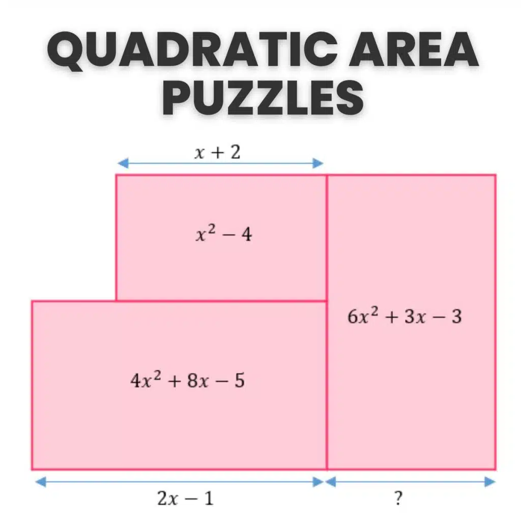 quadratic area puzzles