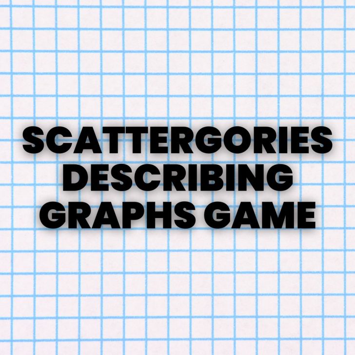 graph paper with text "scattergories describing graphs game" 
