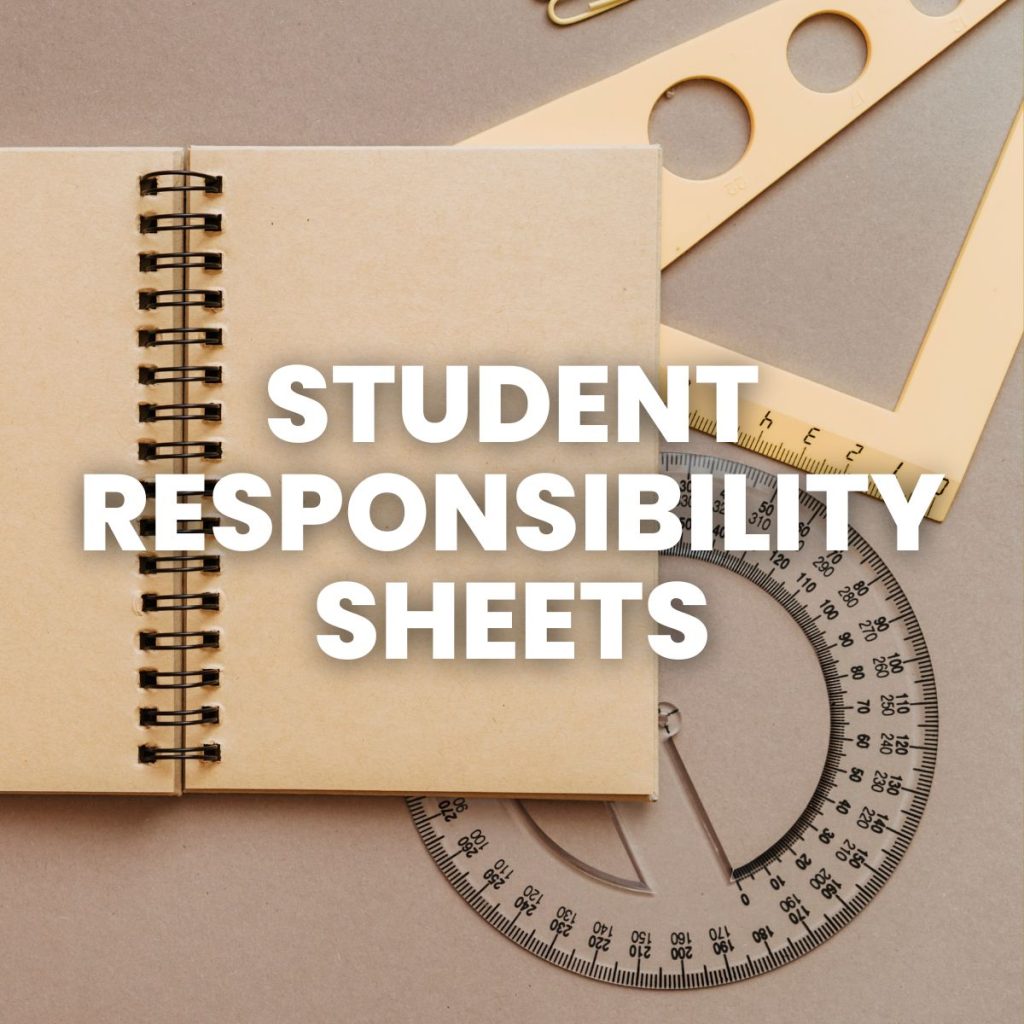 student responsibility sheets