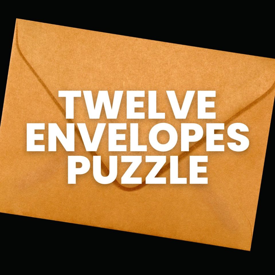 Twelve Envelopes Puzzle Math = Love