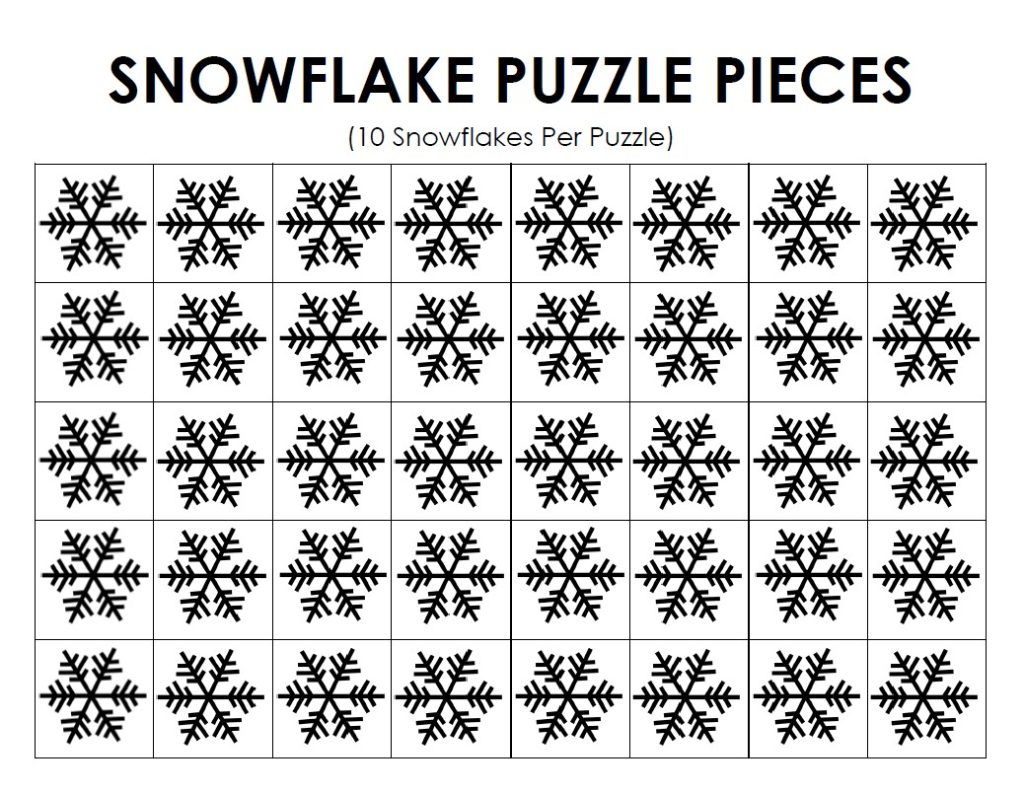 Snowflake Puzzle Pieces