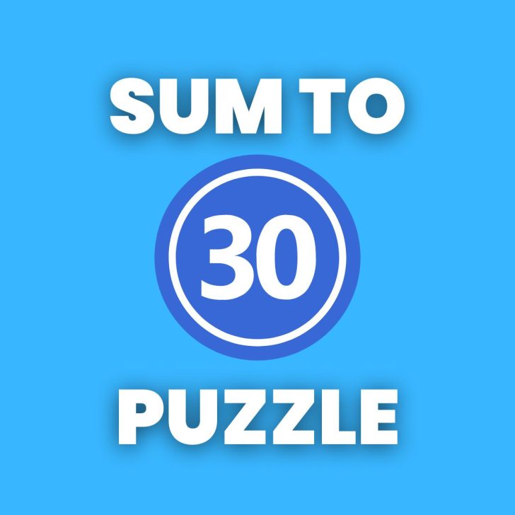 sum to 30 puzzle