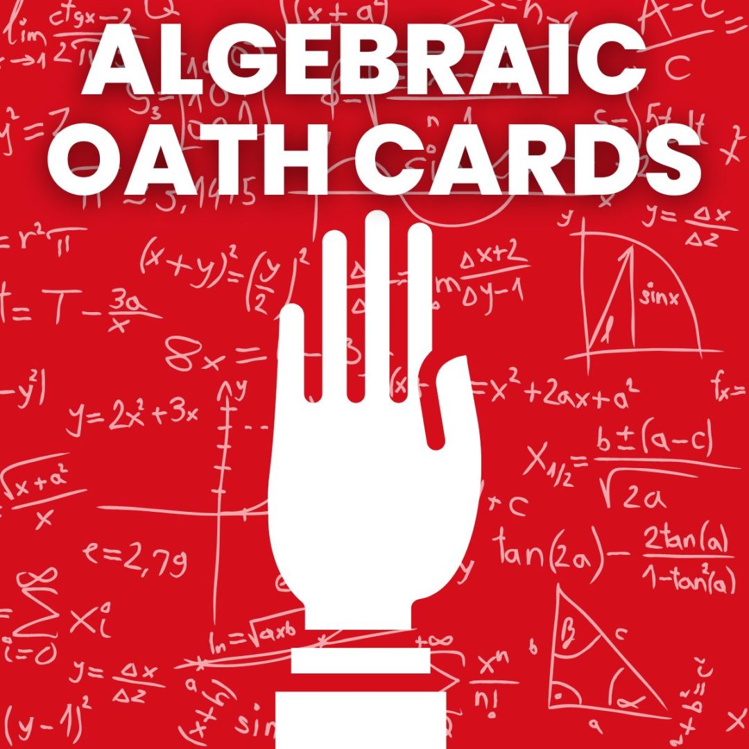 Algebraic oath cards math love