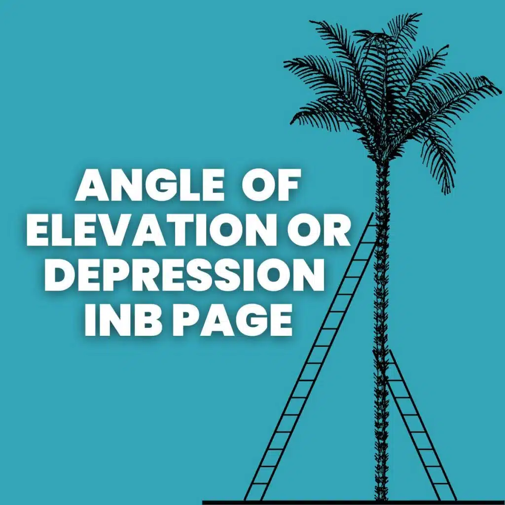 angle of elevation or depression inb page
