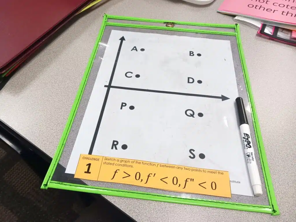 calculus graph sketching activity connecting f, f', and f"