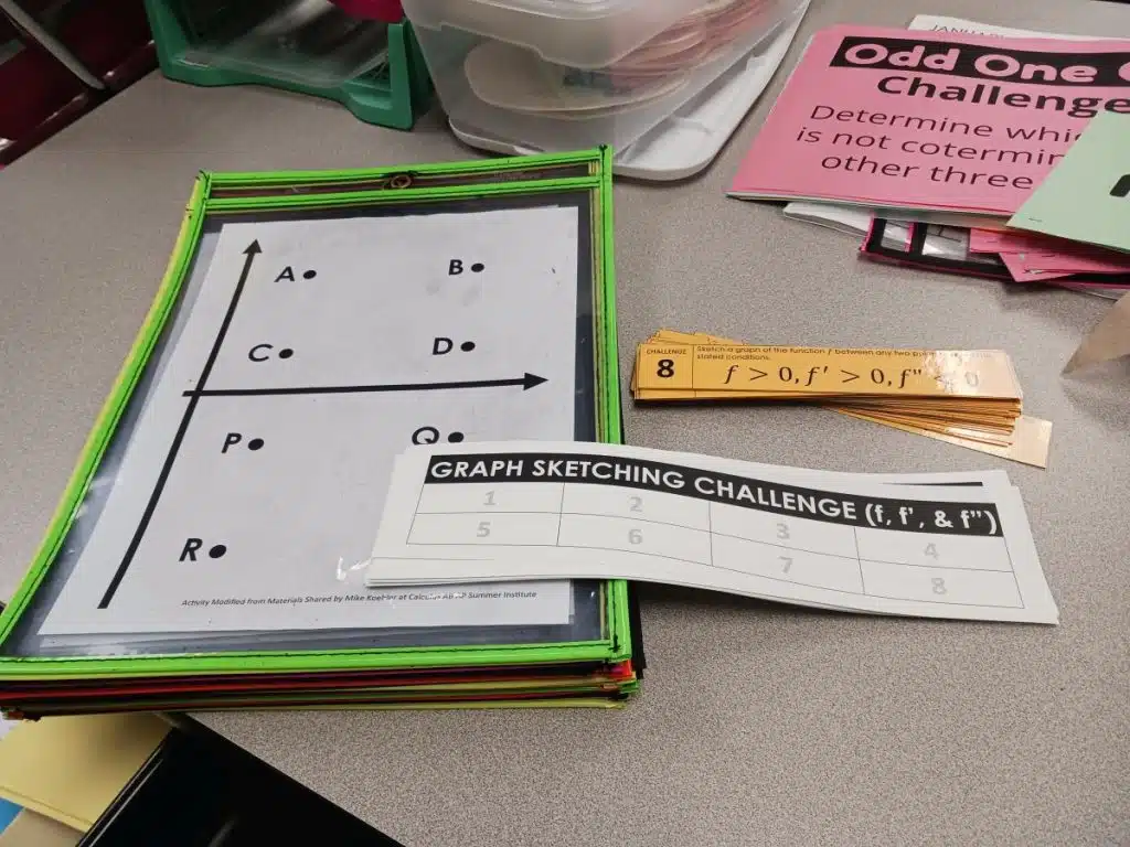 calculus graph sketching activity connecting f, f', and f"