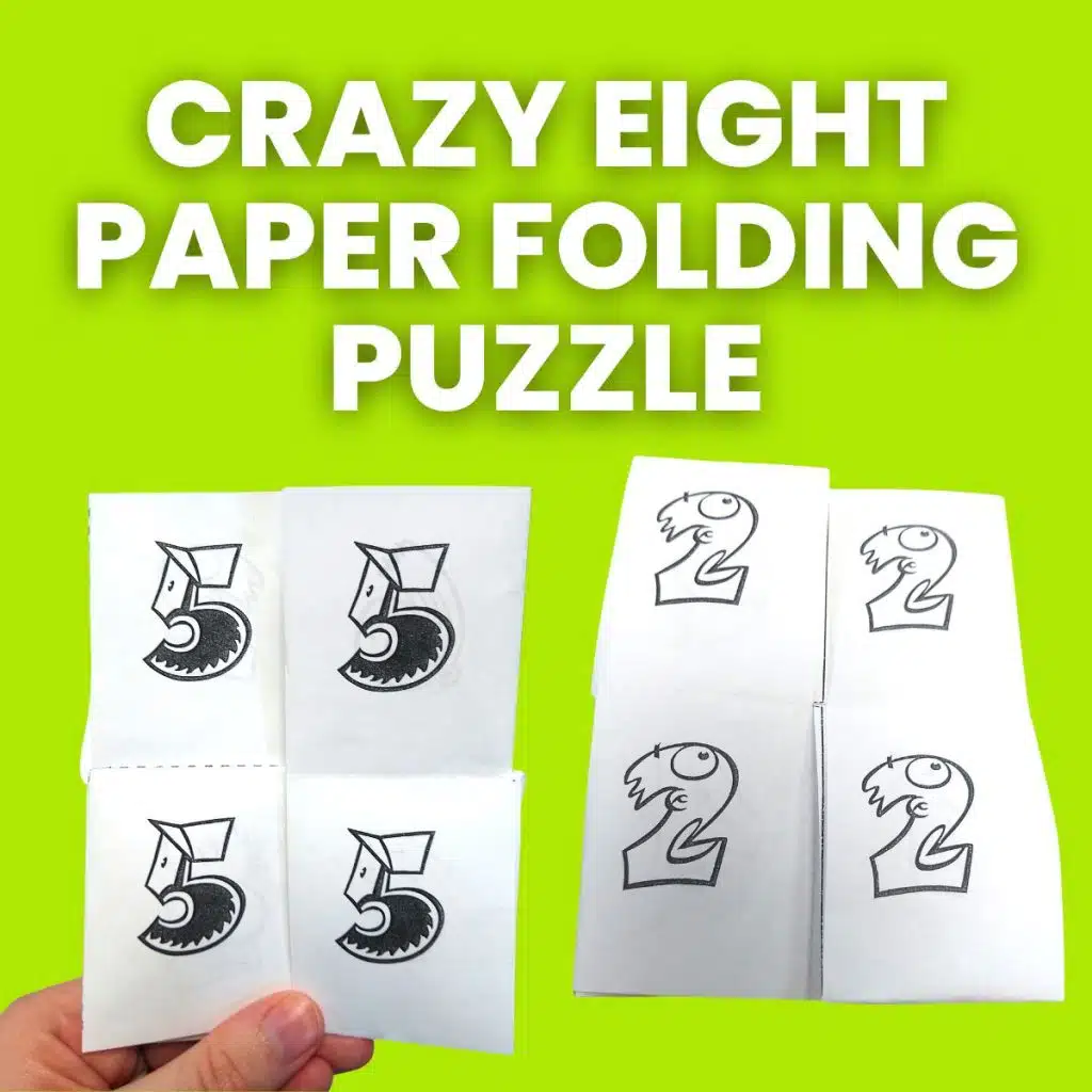 Crazy 8 Paper Folding Puzzle [FREE PRINTABLE PDF]