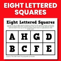 eight lettered squares puzzle screenshot with text 