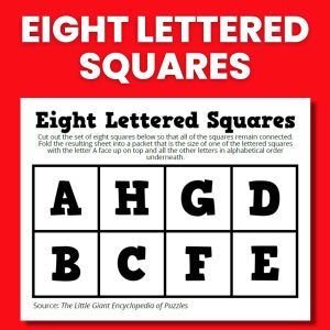 eight lettered squares puzzle