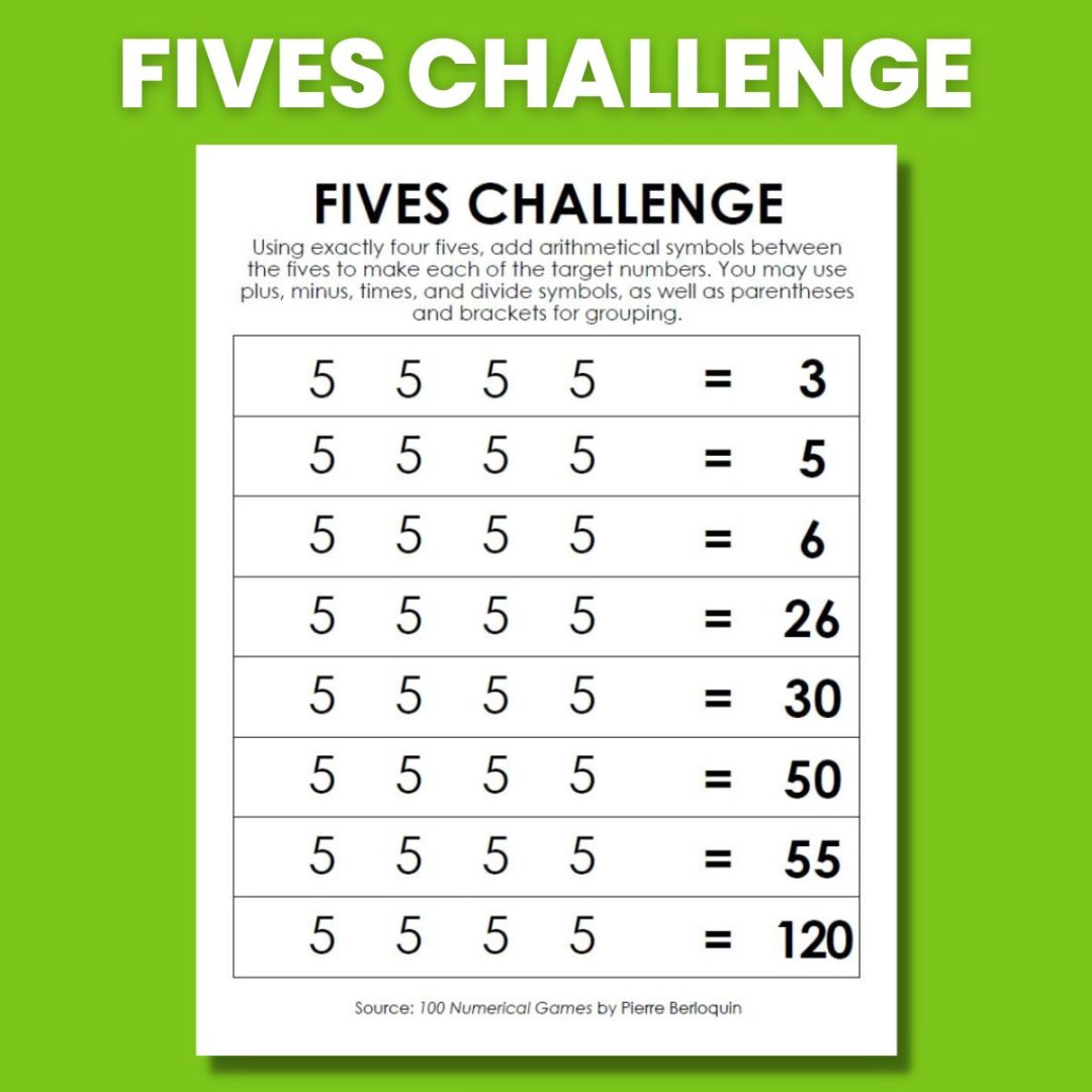 from 5 threes take away 7 answer