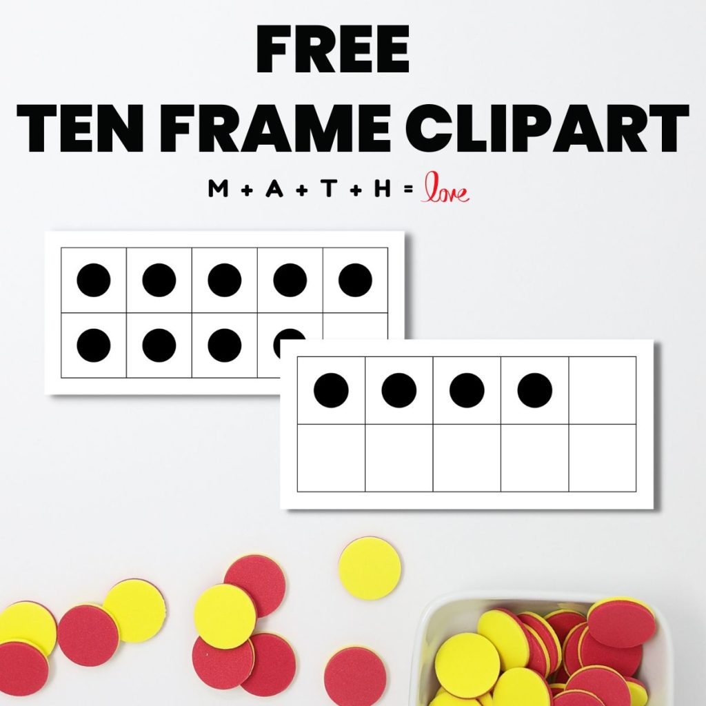 free ten frame clipart black and white 