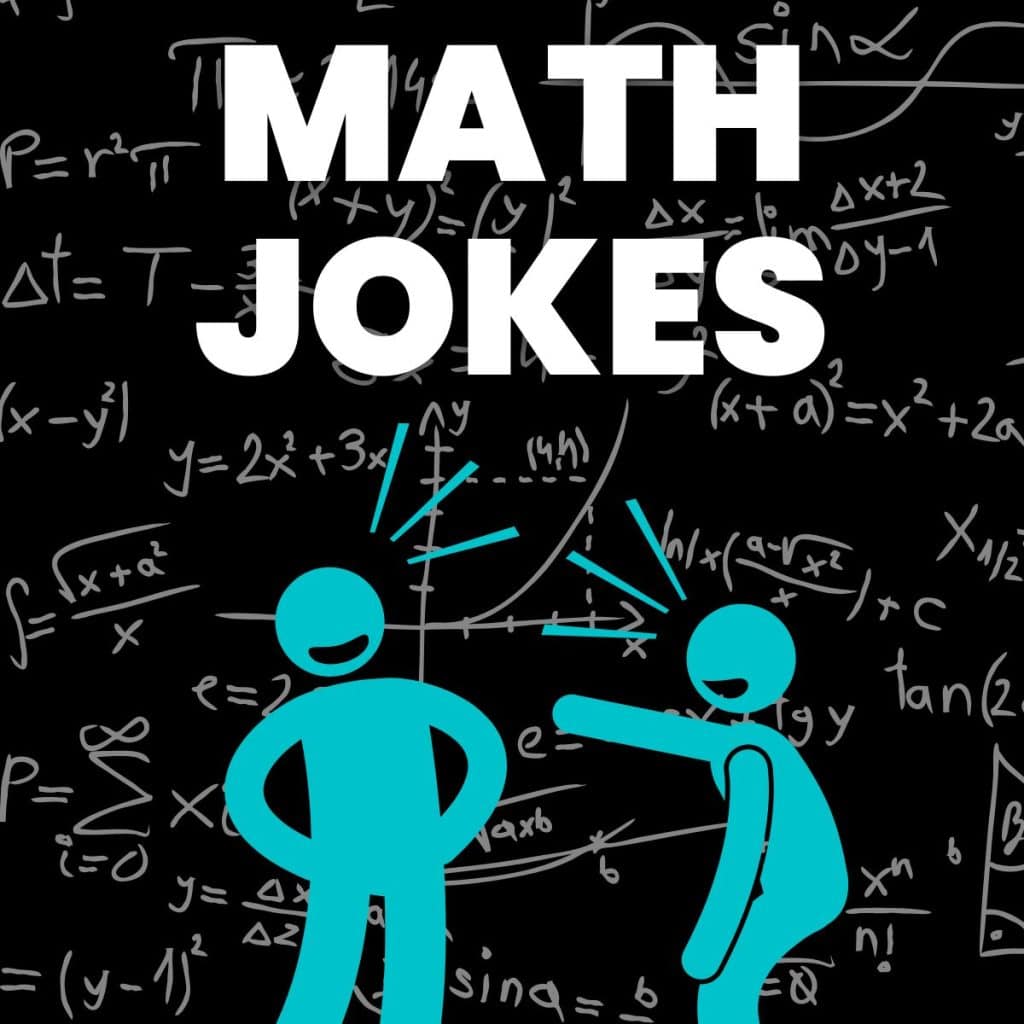 math jokes cartoon with two people laughing. 