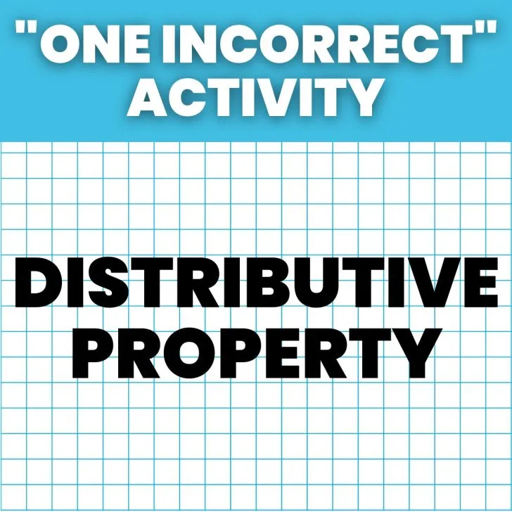 one incorrect activity for distributive property