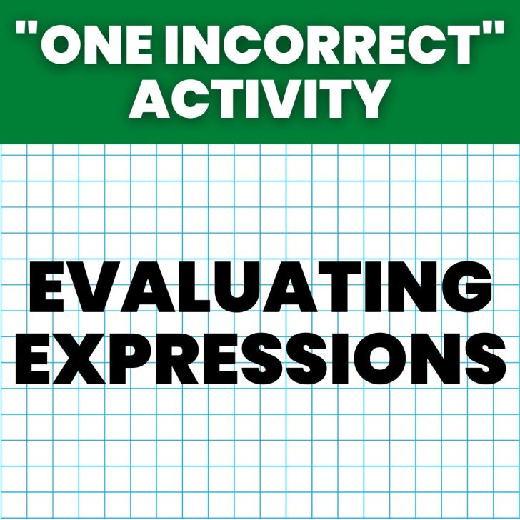 one incorrect activity for evaluting expressions