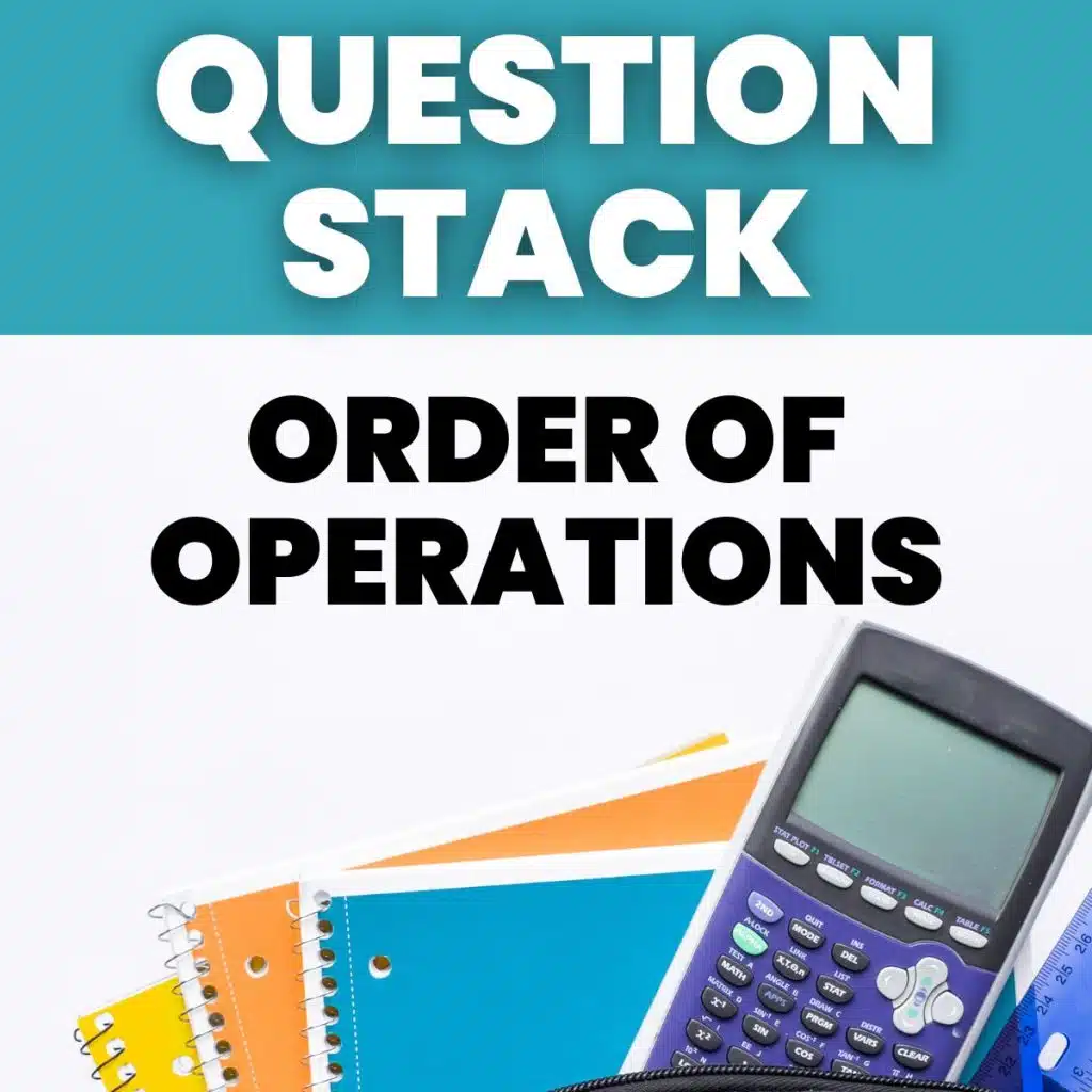 order of operations question stack activity