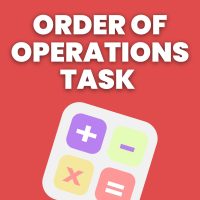 clipart of four math operations with text 