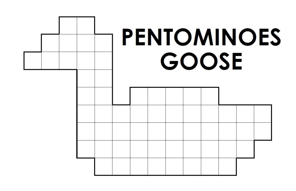 screenshot of pentominoes goose puzzle 