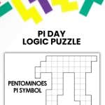 pentominoes pi symbol puzzle for pi day.