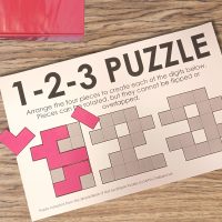 partially solved 1-2-3 puzzle